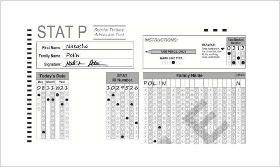STAT-P Answer Sheet